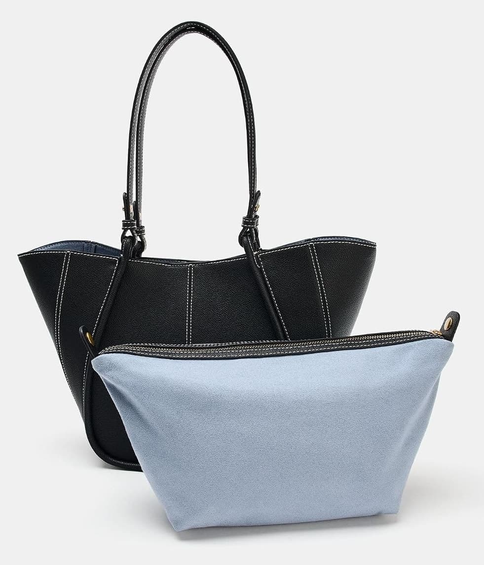 کیف توت مینی زنانه Zara با جزئیات دوخت کیف توت مینی زنانه Zara با جزئیات دوخت