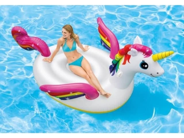 تشک بادی اسب یونیکورن Intex Mega Island 287x193x165 cm تشک بادی اسب یونیکورن Intex Mega Island 287x193x165 cm