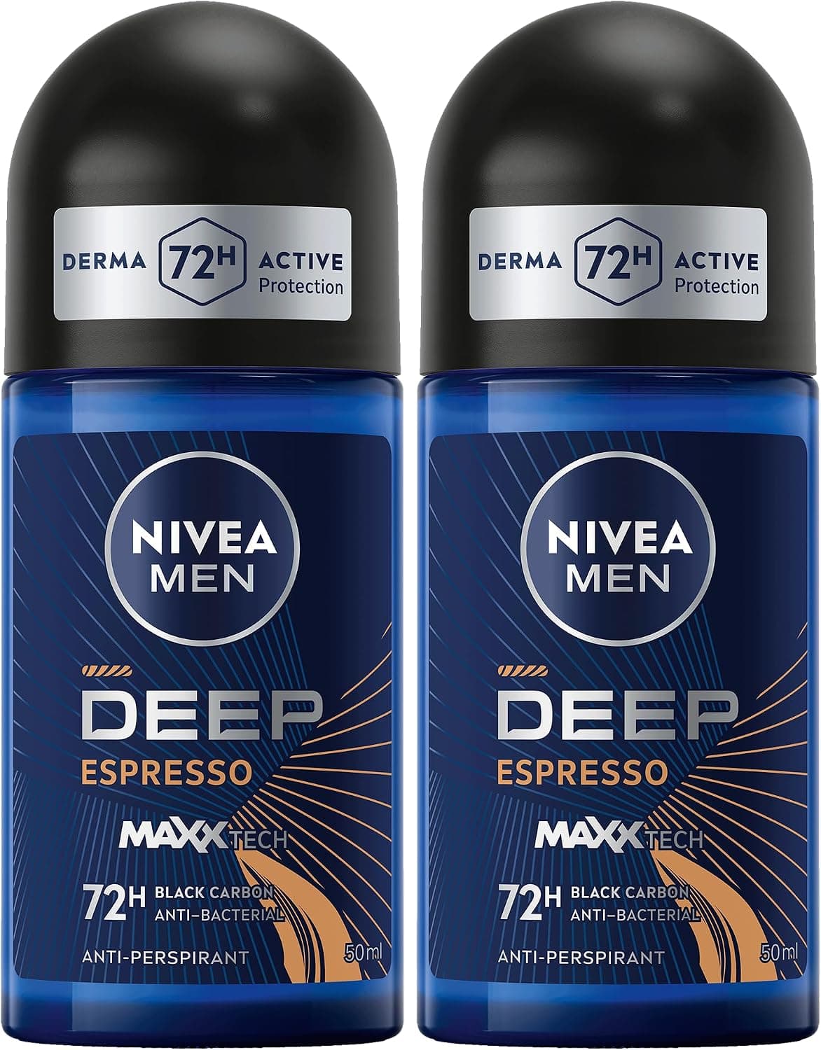 اسپری ضدتعریق مردانه NIVEA با محافظت 72h، DEEP Black Carbon آنتیباکتریال با رایحه اسپرسو 2x150ml اسپری ضدتعریق مردانه NIVEA با محافظت 72h، DEEP Black Carbon آنتیباکتریال با رایحه اسپرسو 2x150ml