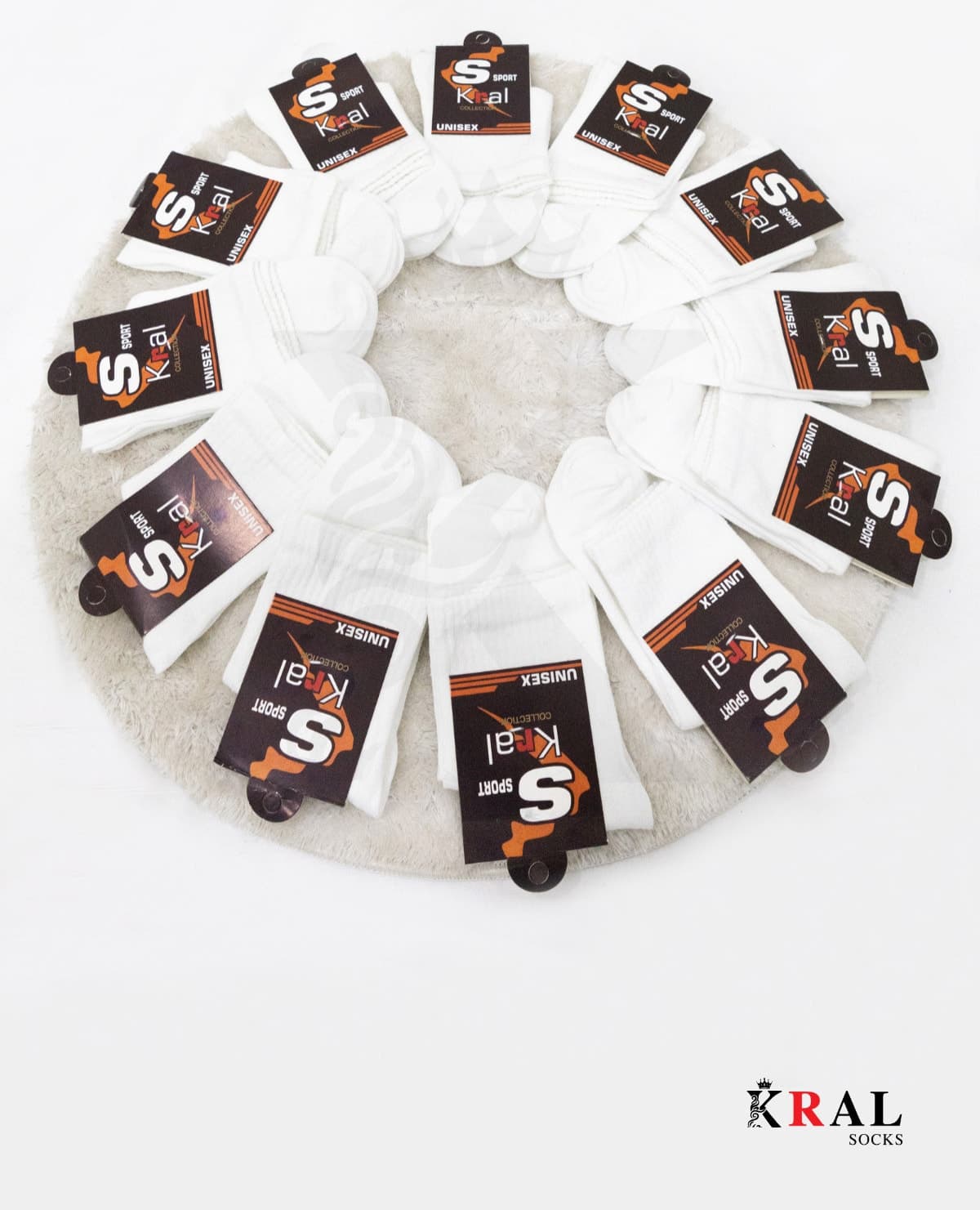 جوراب تنیس یونیسکس KRAL SOCKS پنبهای سفید 12 جفت جوراب تنیس یونیسکس KRAL SOCKS پنبهای سفید 12 جفت