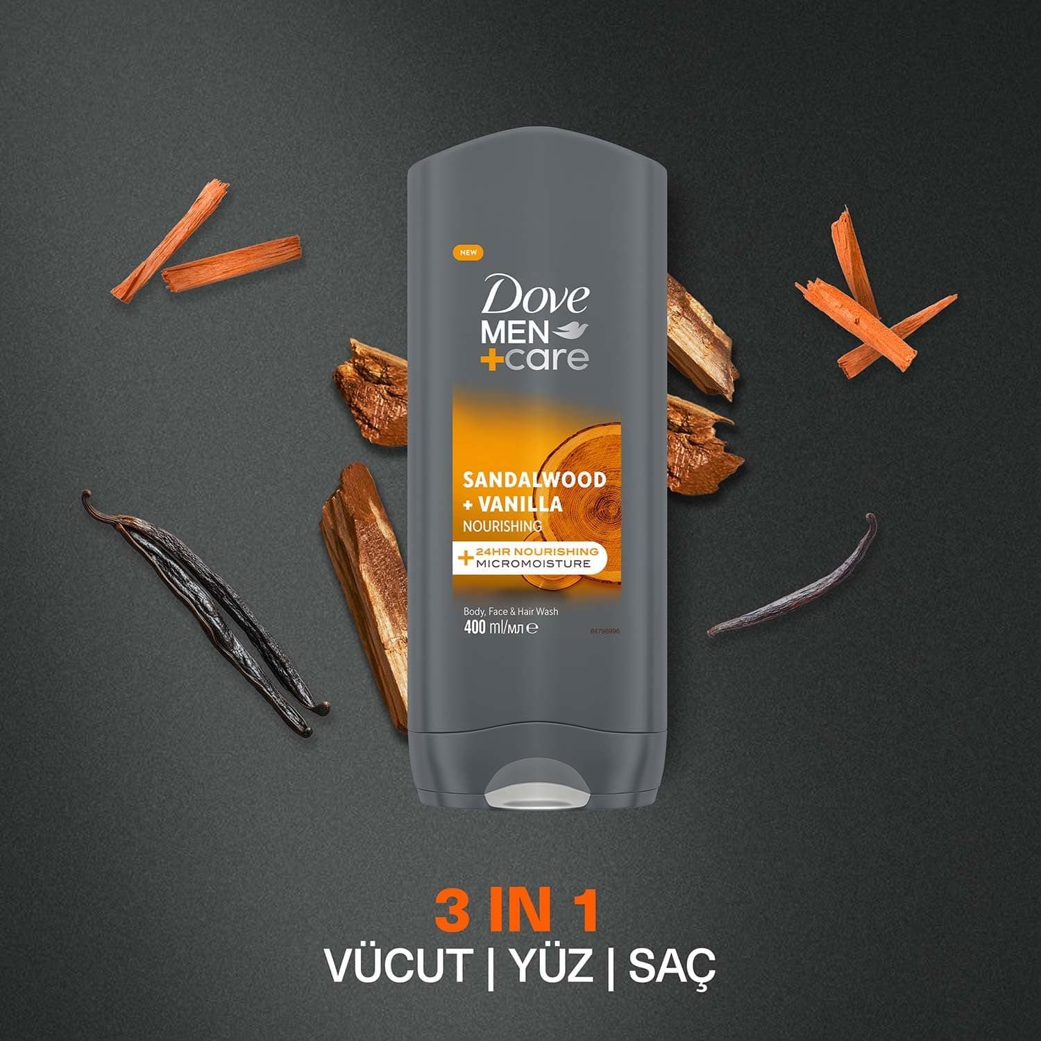 ژل دوش مردانه Dove Men Care چندل و وانیل 400 میلیلیتر ژل دوش مردانه Dove Men Care چندل و وانیل 400 میلیلیتر