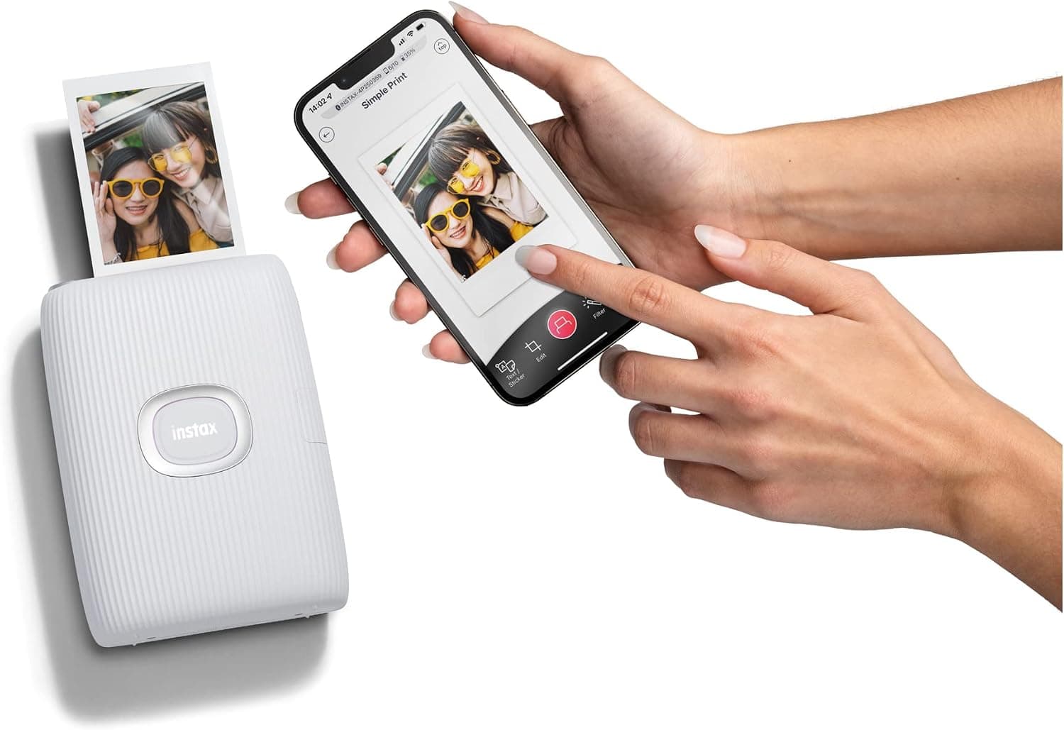 پرینتر عکس بیسیم instax Fujifilm با 20 شات سفید سفالی مدل Mini Link 2 پرینتر عکس بیسیم instax Fujifilm با 20 شات سفید سفالی مدل Mini Link 2