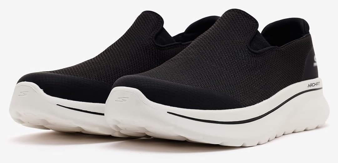 کفش پیادهروی مردانه Skechers Go Walk Arch Fıt N-Joy-Talen مشکی مدل 217074Tk Bkw کفش پیادهروی مردانه Skechers Go Walk Arch Fıt N-Joy-Talen مشکی مدل 217074Tk Bkw