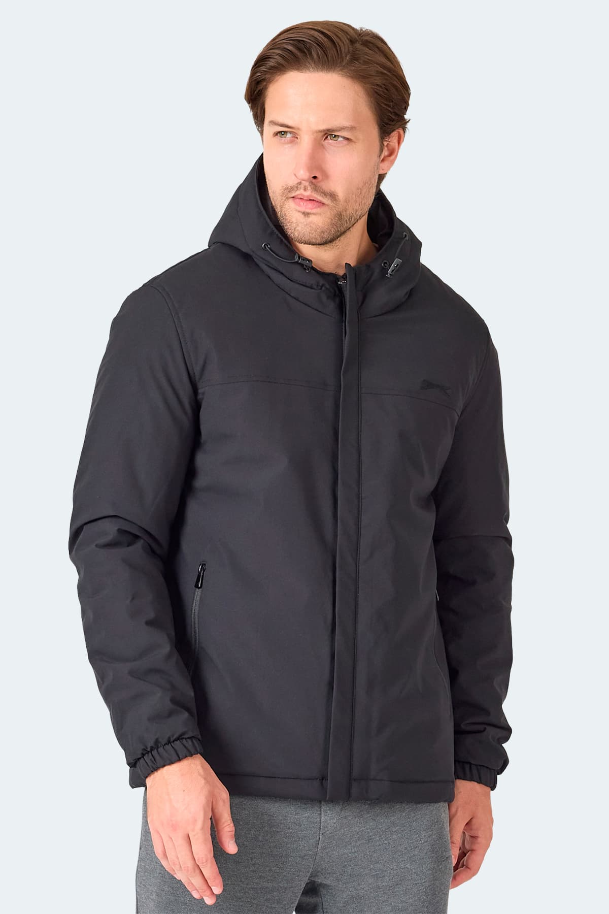 مونت و کت مردانه Slazenger کلاهدار زیپدار مشکی مدل HERNIS مونت و کت مردانه Slazenger کلاهدار زیپدار مشکی مدل HERNIS