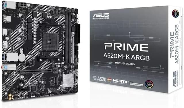مادربرد ASUS Prime AMD A520 mATX مدل A520M-K با ARGB مادربرد ASUS Prime AMD A520 mATX مدل A520M-K با ARGB