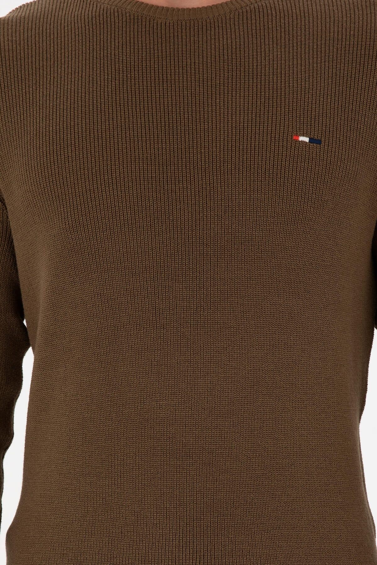 پلیور مردانه U.S. Polo Assn. Slim Fit یقه گرد خاکی ساده مدل 50298282-VR027 پلیور مردانه U.S. Polo Assn. Slim Fit یقه گرد خاکی ساده مدل 50298282-VR027