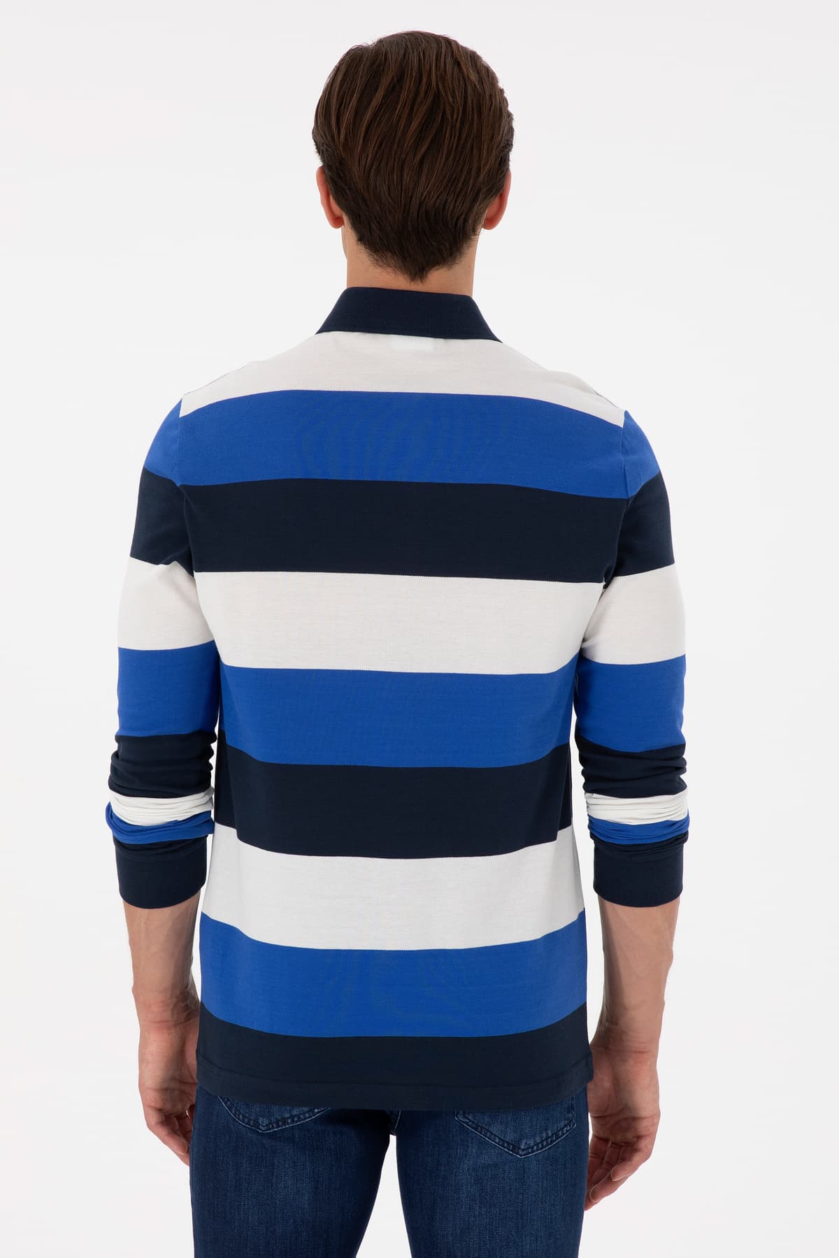 سویشرت مردانه U.S. Polo Assn. فیت معمولی یقه پولو آبی ساکسی مدل 50293428-VR045 سویشرت مردانه U.S. Polo Assn. فیت معمولی یقه پولو آبی ساکسی مدل 50293428-VR045