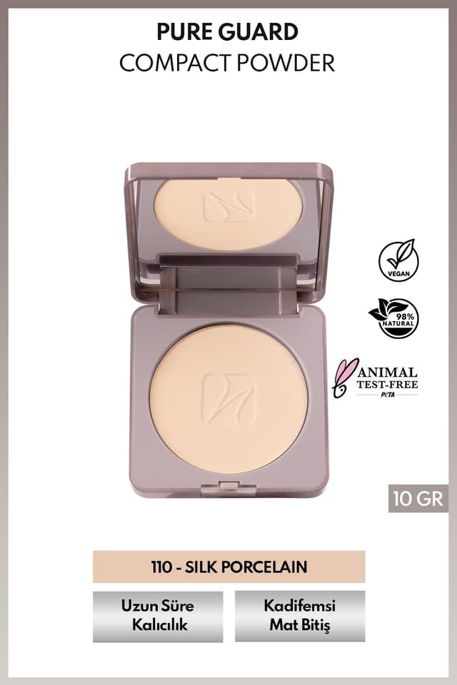 پودر فشرده Note Cosmetics Pureguard مات طبیعی 110 Silk Porcelain پودر فشرده Note Cosmetics Pureguard مات طبیعی 110 Silk Porcelain