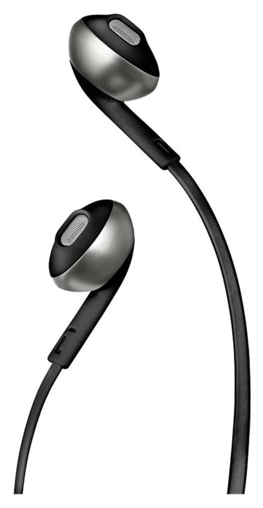 هدفون درونگوشی سیمی JBL مدل T205 با میکروفون مشکی هدفون درونگوشی سیمی JBL مدل T205 با میکروفون مشکی