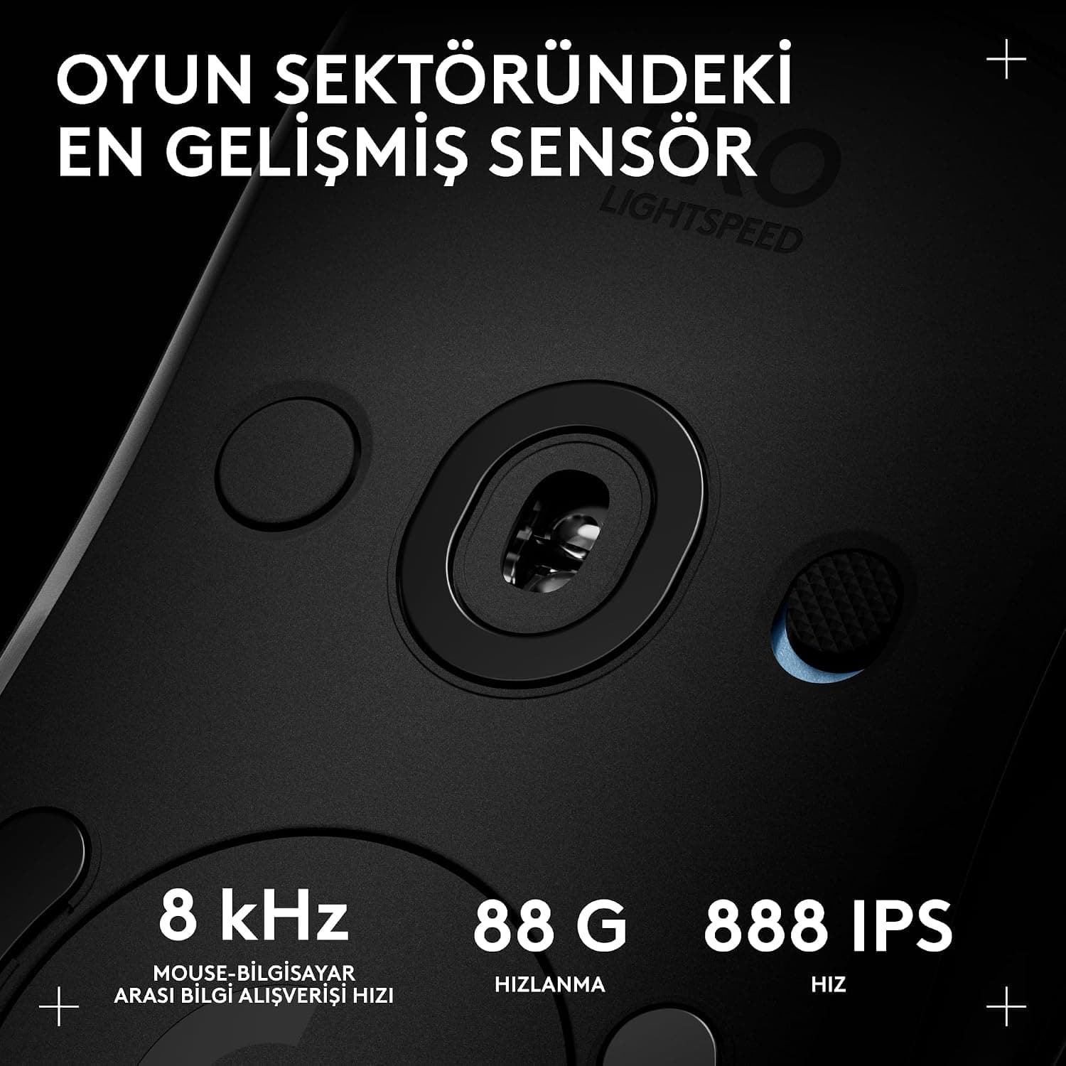 ماوس گیمینگ بیسیم دوطرفه PC/Mac Logitech G با حسگر HERO 2 32K DPI و 500+ IPS، 4 کلید قابلتنظیم، شارژ USB-C، مدل PRO 2 LIGHTSPEED مشکی ماوس گیمینگ بیسیم دوطرفه PC/Mac Logitech G با حسگر HERO 2 32K DPI و 500+ IPS، 4 کلید قابلتنظیم، شارژ USB-C، مدل PRO 2 LIGHTSPEED مشکی