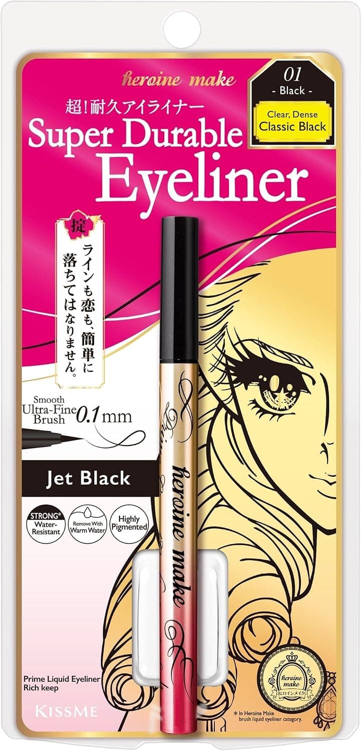 خط چشم مایع Heroine Make KISS ME ضدآب با ماندگاری بالا رنگ 01 Deep Black 0.4ml خط چشم مایع Heroine Make KISS ME ضدآب با ماندگاری بالا رنگ 01 Deep Black 0.4ml