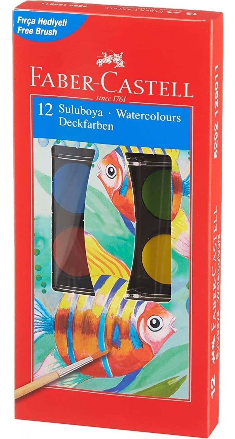 آبرنگ پسرانه Faber Castell 12 رنگ کوچک، پوشاننده، قابل ترکیب، مناسب کاغذ آبرنگ پسرانه Faber Castell 12 رنگ کوچک، پوشاننده، قابل ترکیب، مناسب کاغذ