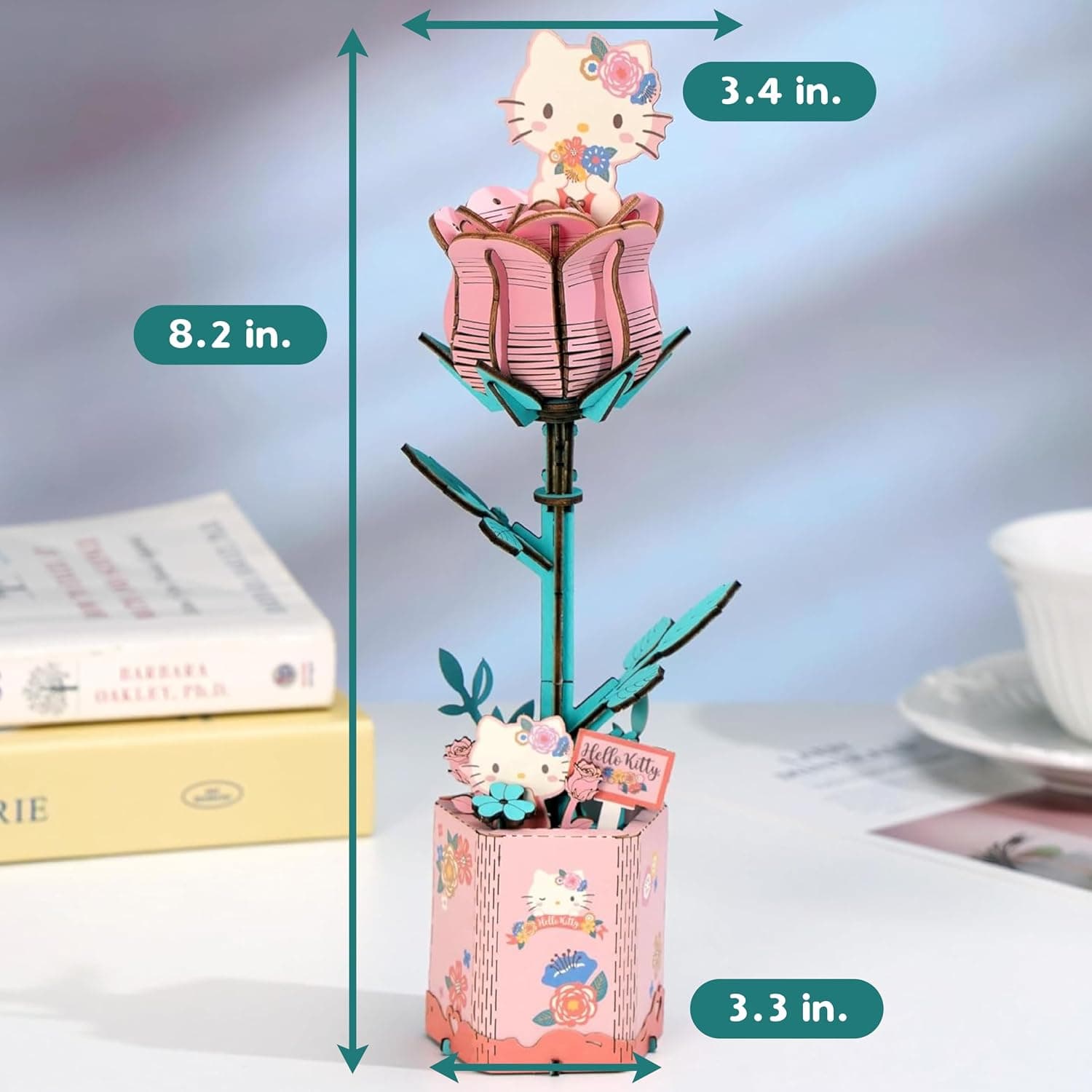 ست پازل چوبی سهبعدی بزرگسالان و کودکان Hands Craft گل رز صورتی Hello Kitty و دوستانش ست پازل چوبی سهبعدی بزرگسالان و کودکان Hands Craft گل رز صورتی Hello Kitty و دوستانش