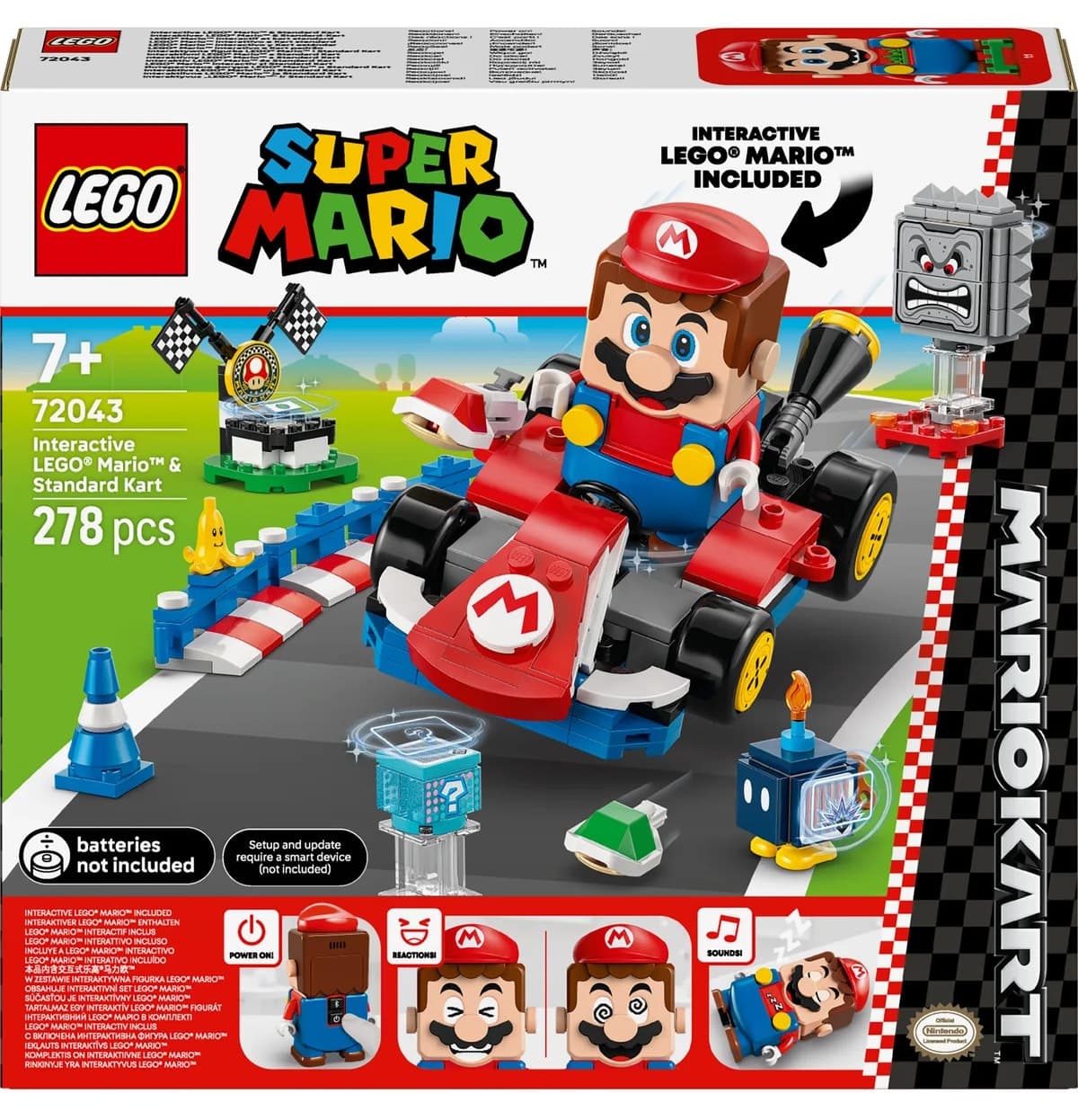 لگو Super Mario Mario Kart با ماریو تعاملی مدل 72043 278 قطعه لگو Super Mario Mario Kart با ماریو تعاملی مدل 72043 278 قطعه