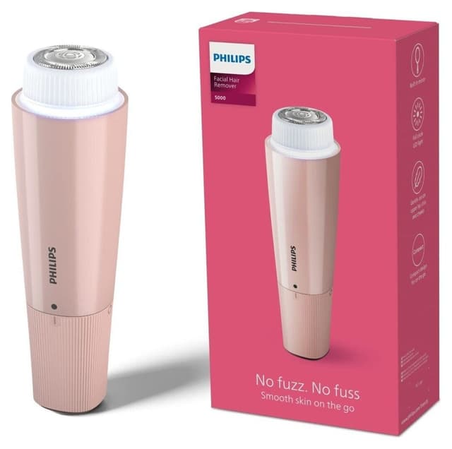 دستگاه اپیلاتور صورت Philips با نور LED، آینه داخلی و قابل شستوشو، صورتی مدل BRR454/00 دستگاه اپیلاتور صورت Philips با نور LED، آینه داخلی و قابل شستوشو، صورتی مدل BRR454/00