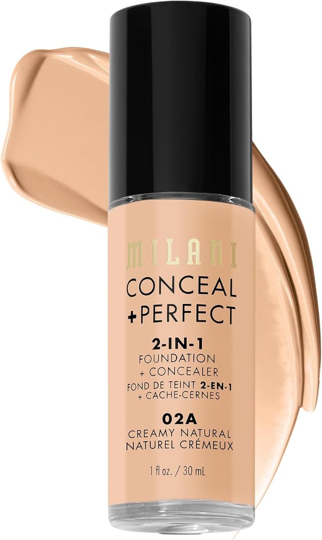 فاندیشن و کانسیلر Milani 2-in-1 رنگ کرمی طبیعی 30 ml فاندیشن و کانسیلر Milani 2-in-1 رنگ کرمی طبیعی 30 ml
