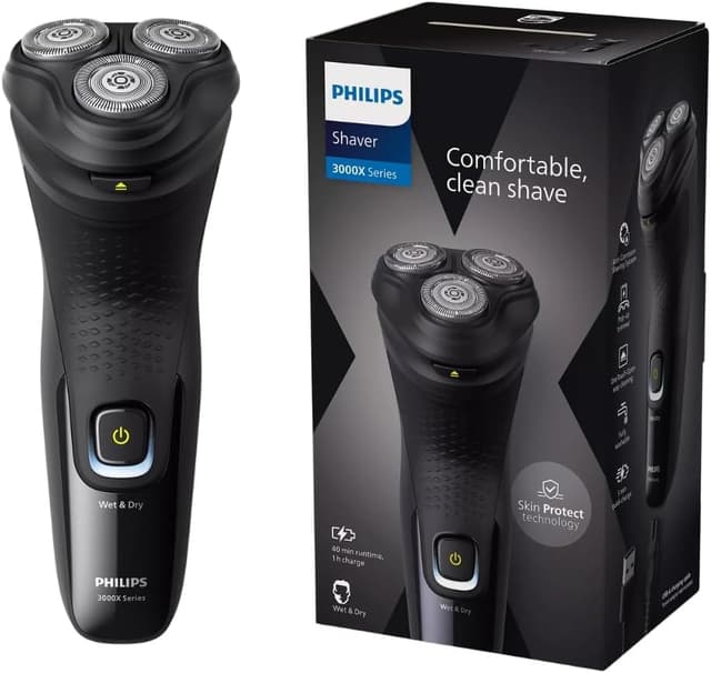 ماشین اصلاح مردانه PHILIPS سری 3000X با تیغه PowerCut، سری انعطافپذیر 5D، اصلاح خشک و مرطوب، مدل X3021/00 ماشین اصلاح مردانه PHILIPS سری 3000X با تیغه PowerCut، سری انعطافپذیر 5D، اصلاح خشک و مرطوب، مدل X3021/00