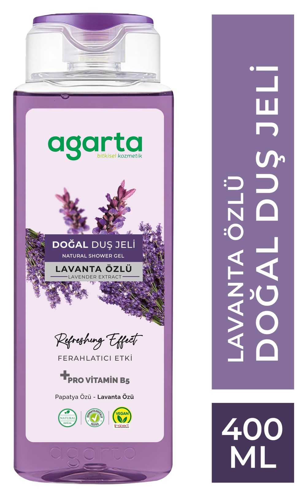 ژل دوش اسطوخودوس AHA طبیعی Agarta مدل 400 ml ژل دوش اسطوخودوس AHA طبیعی Agarta مدل 400 ml
