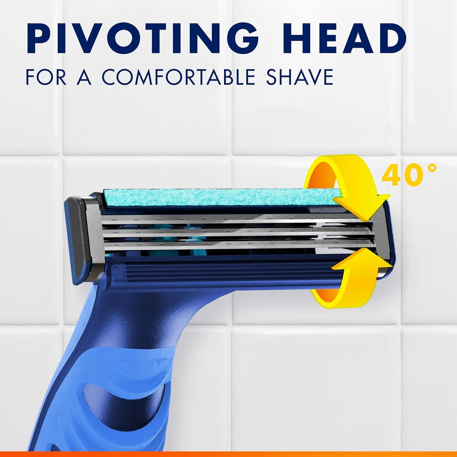 ریشتراش مردانه Gillette بدن Blue 3 با 1 دسته و 12 تیغ یدکی ریشتراش مردانه Gillette بدن Blue 3 با 1 دسته و 12 تیغ یدکی