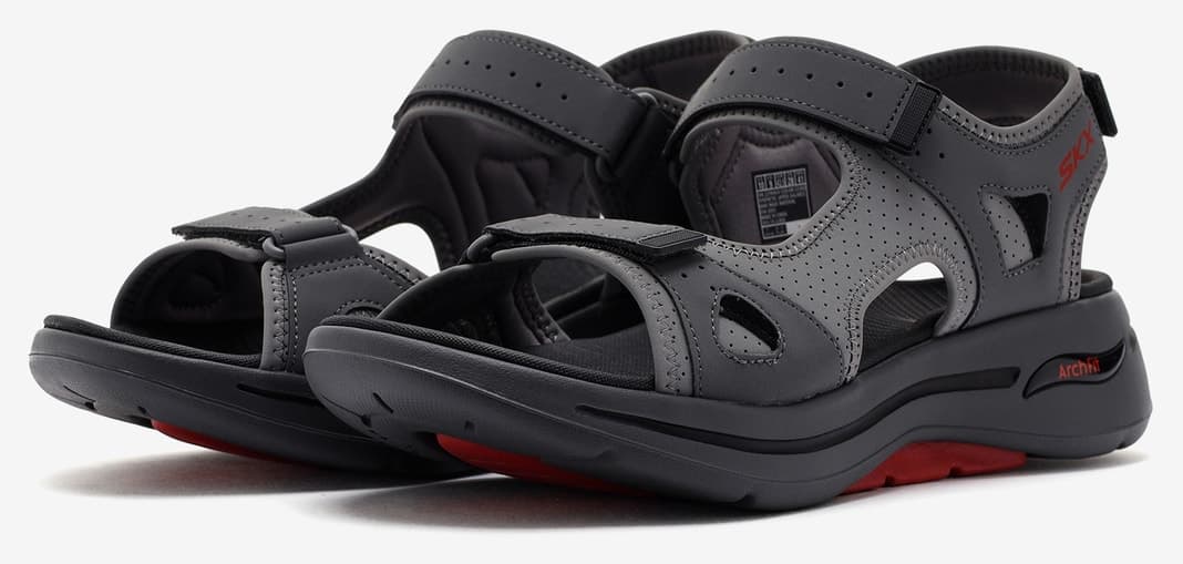 صندل مردانه Skechers Go Walk Arch Fit خاکستری Mission II مدل 229064 CCRD صندل مردانه Skechers Go Walk Arch Fit خاکستری Mission II مدل 229064 CCRD
