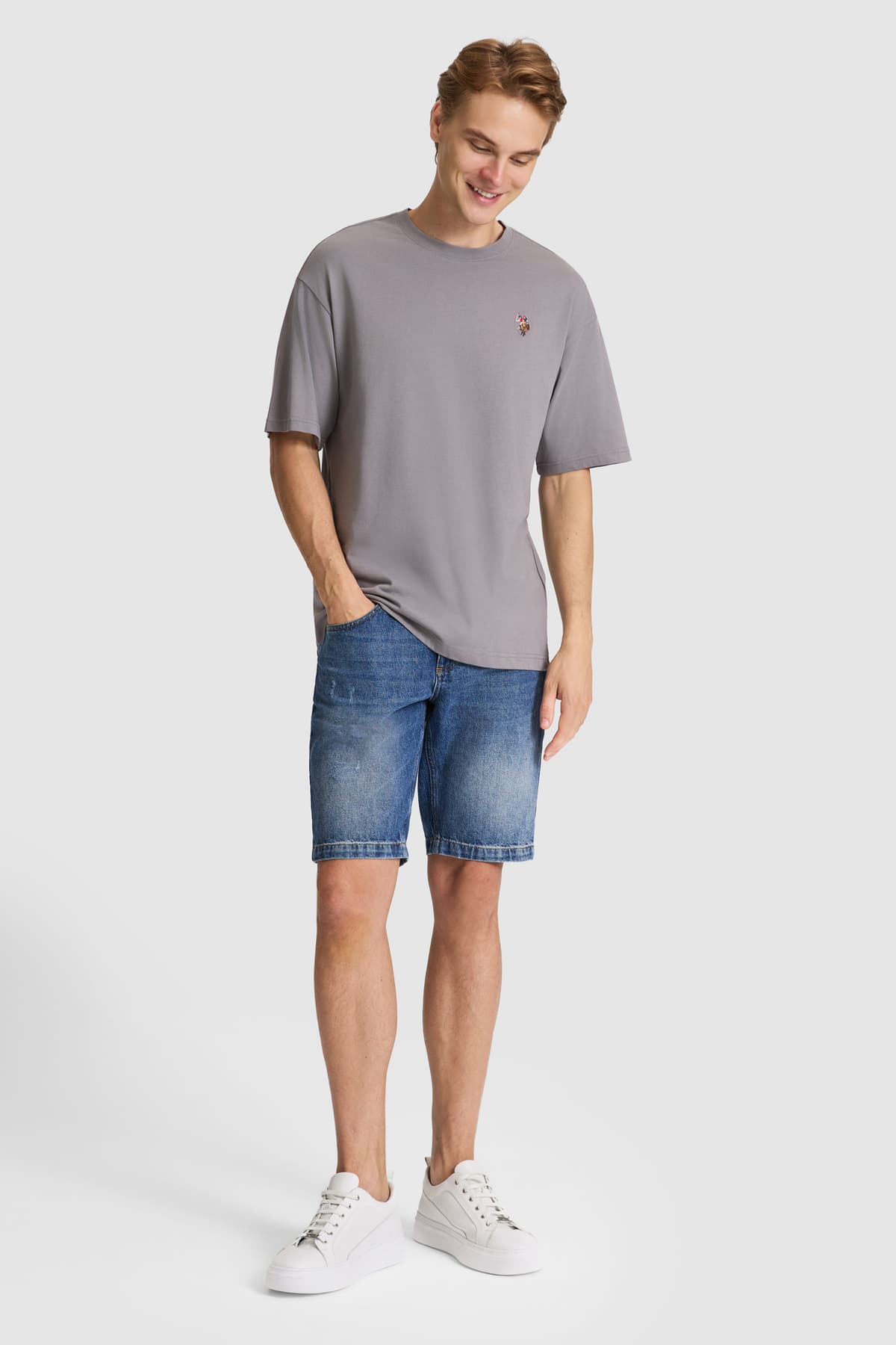 تیشرت مردانه U.S. Polo Assn. طوسی کامفورت فیت یقه گرد بیسیک مدل 50326993-VR024 تیشرت مردانه U.S. Polo Assn. طوسی کامفورت فیت یقه گرد بیسیک مدل 50326993-VR024