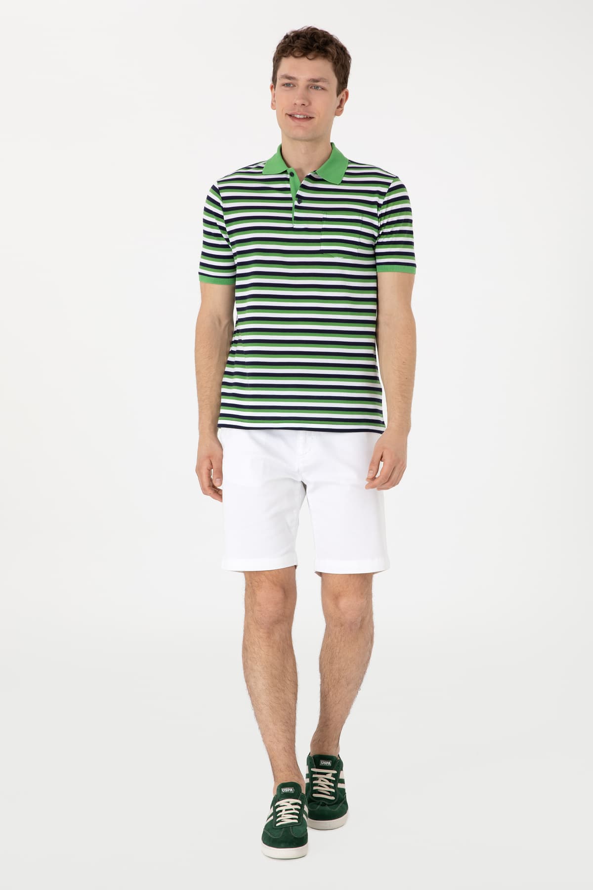 تیشرت مردانه U.S. Polo Assn. یقه پولو فیت معمولی سبز مدل 50306794-VR054 تیشرت مردانه U.S. Polo Assn. یقه پولو فیت معمولی سبز مدل 50306794-VR054