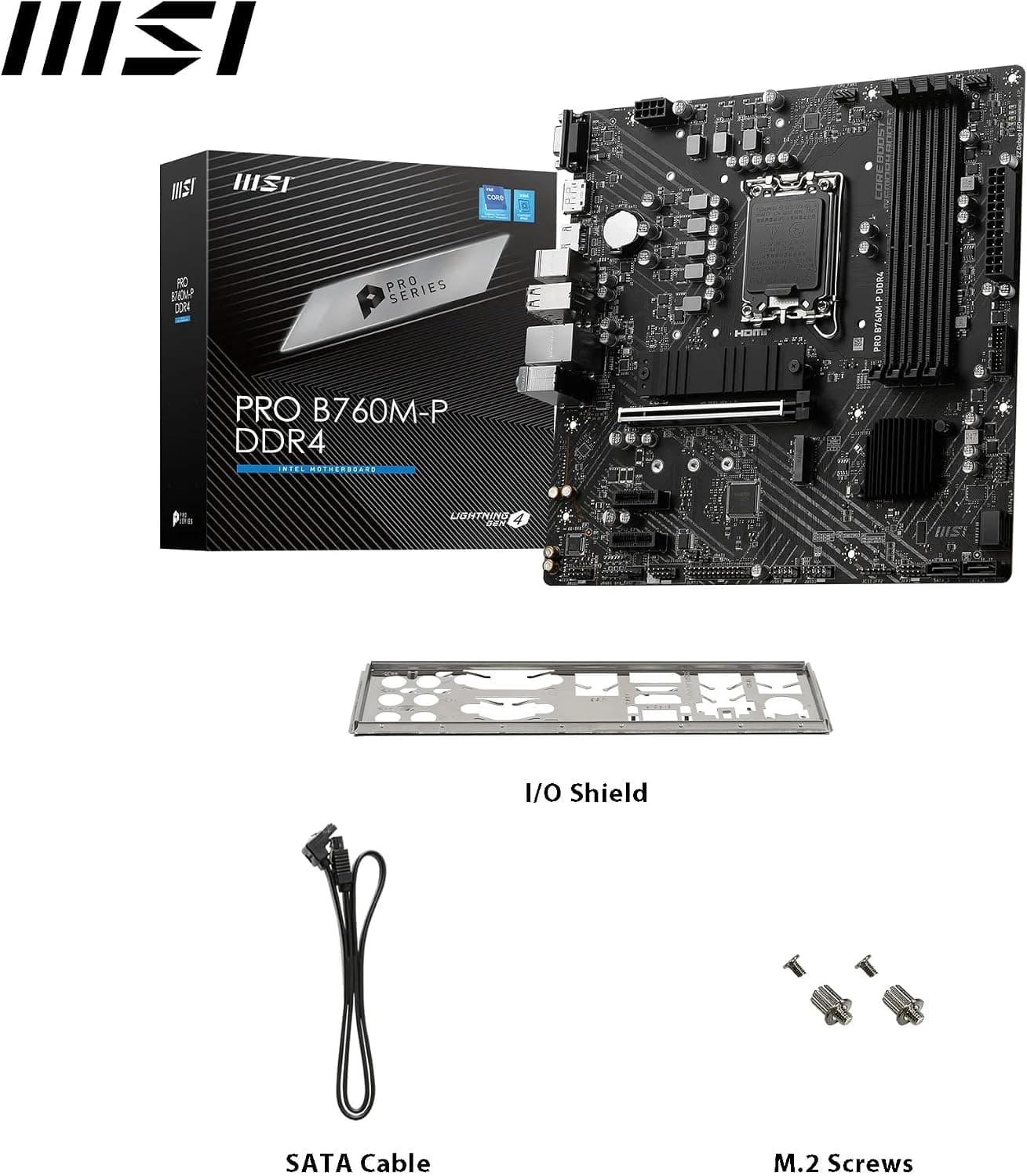 مادربرد MSI گیمینگ mATX سوکت 1700 Intel B760 DDR4 مدل PRO B760M-P مادربرد MSI گیمینگ mATX سوکت 1700 Intel B760 DDR4 مدل PRO B760M-P