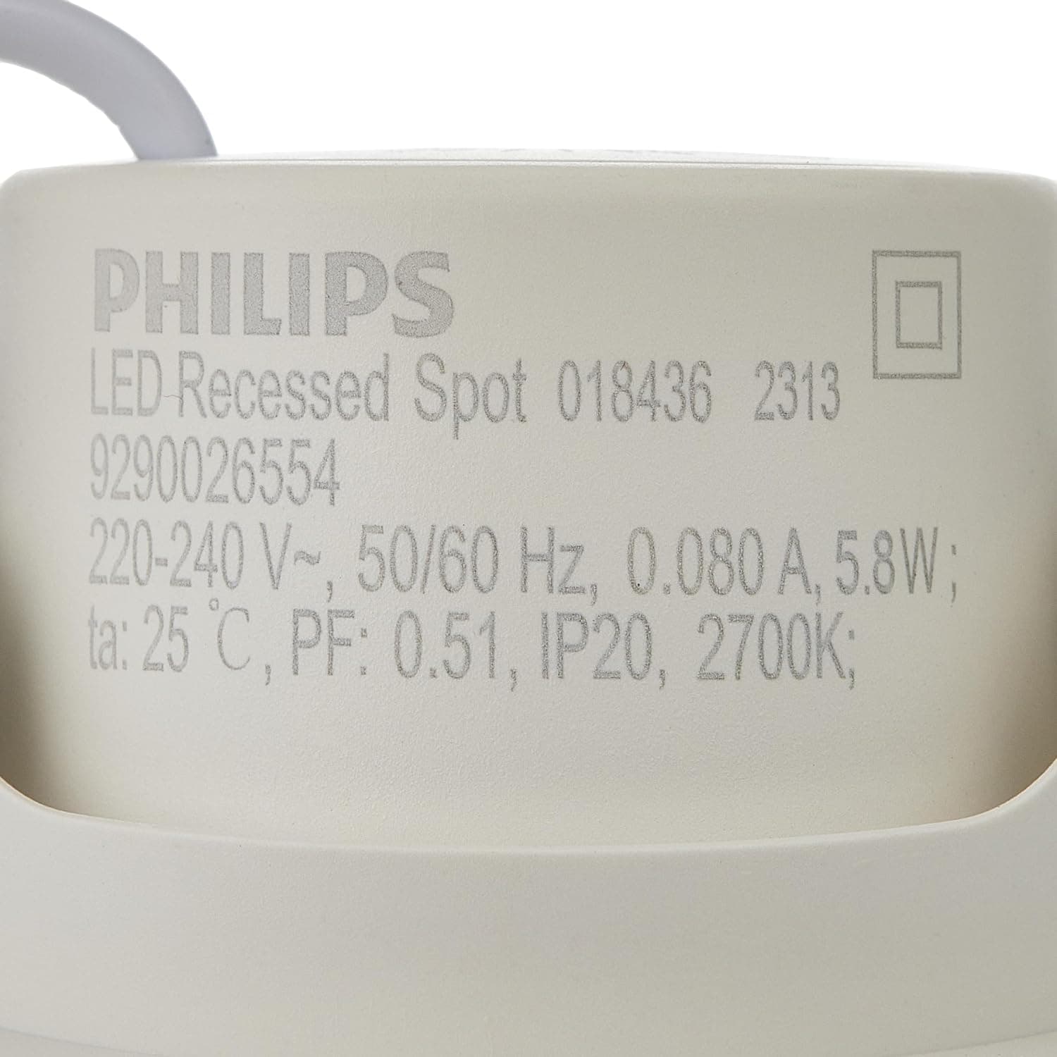 اسپات لایت Philips نور گرم مدل SL052 RD SPOT 070 5.8W 27K WH WV MET اسپات لایت Philips نور گرم مدل SL052 RD SPOT 070 5.8W 27K WH WV MET
