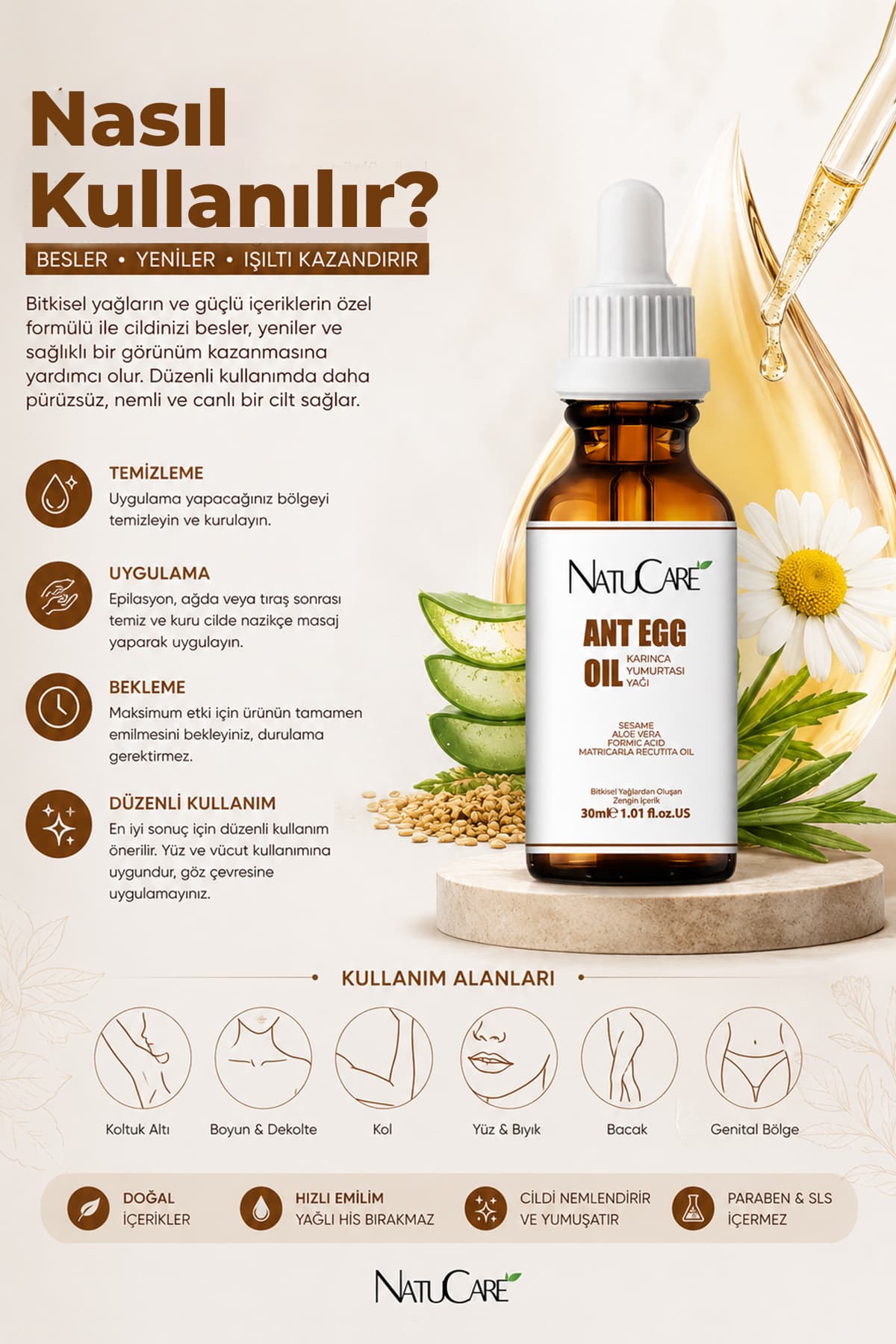 سرم NatuCare کاهشدهنده و برطرفکننده مو با تخم مورچه نمرسان 30ML 2'Lİ SET سرم NatuCare کاهشدهنده و برطرفکننده مو با تخم مورچه نمرسان 30ML 2'Lİ SET