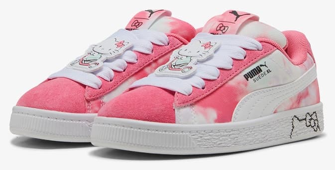 کفش ورزشی بچگانه Puma صورتی Suede Hello Kitty Friends کفش ورزشی بچگانه Puma صورتی Suede Hello Kitty Friends