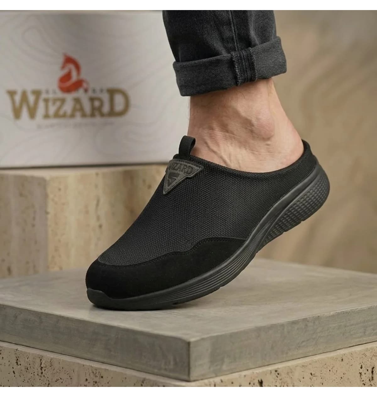 دمپایی زنانه wizard slippers سبک تنفسپذیر مشکی ورزشی دمپایی زنانه wizard slippers سبک تنفسپذیر مشکی ورزشی