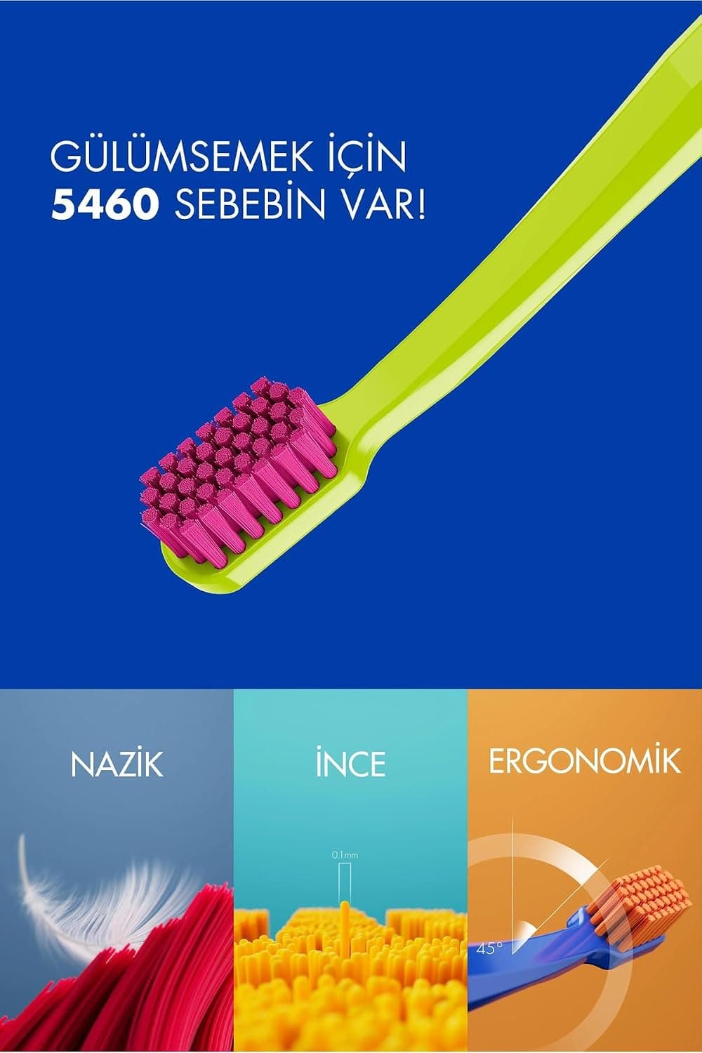 مسواک Curaprox فوق نرم مدل Cs 5460، 1 عدد، رنگبندی متنوع مسواک Curaprox فوق نرم مدل Cs 5460، 1 عدد، رنگبندی متنوع