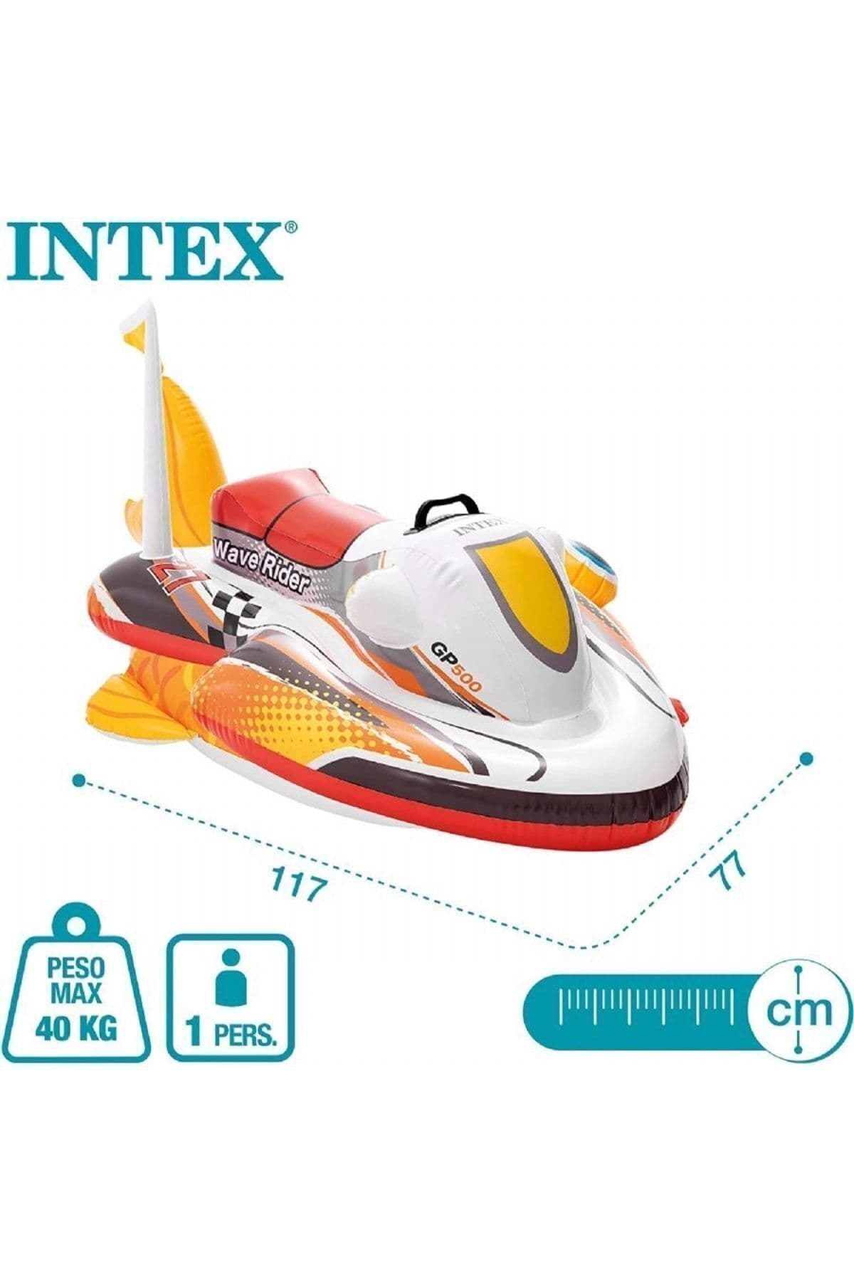 شناور سواری کودک Intex نارنجی مدل 57520 (117x77 Cm) شناور سواری کودک Intex نارنجی مدل 57520 (117x77 Cm)