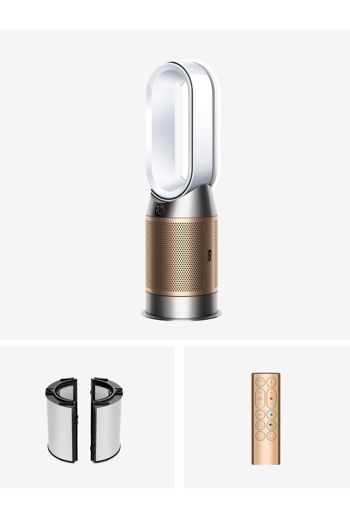 دستگاه تصفیه هوا DYSON Hot+Cool HP2 De-NOx سفید و طلایی دستگاه تصفیه هوا DYSON Hot+Cool HP2 De-NOx سفید و طلایی