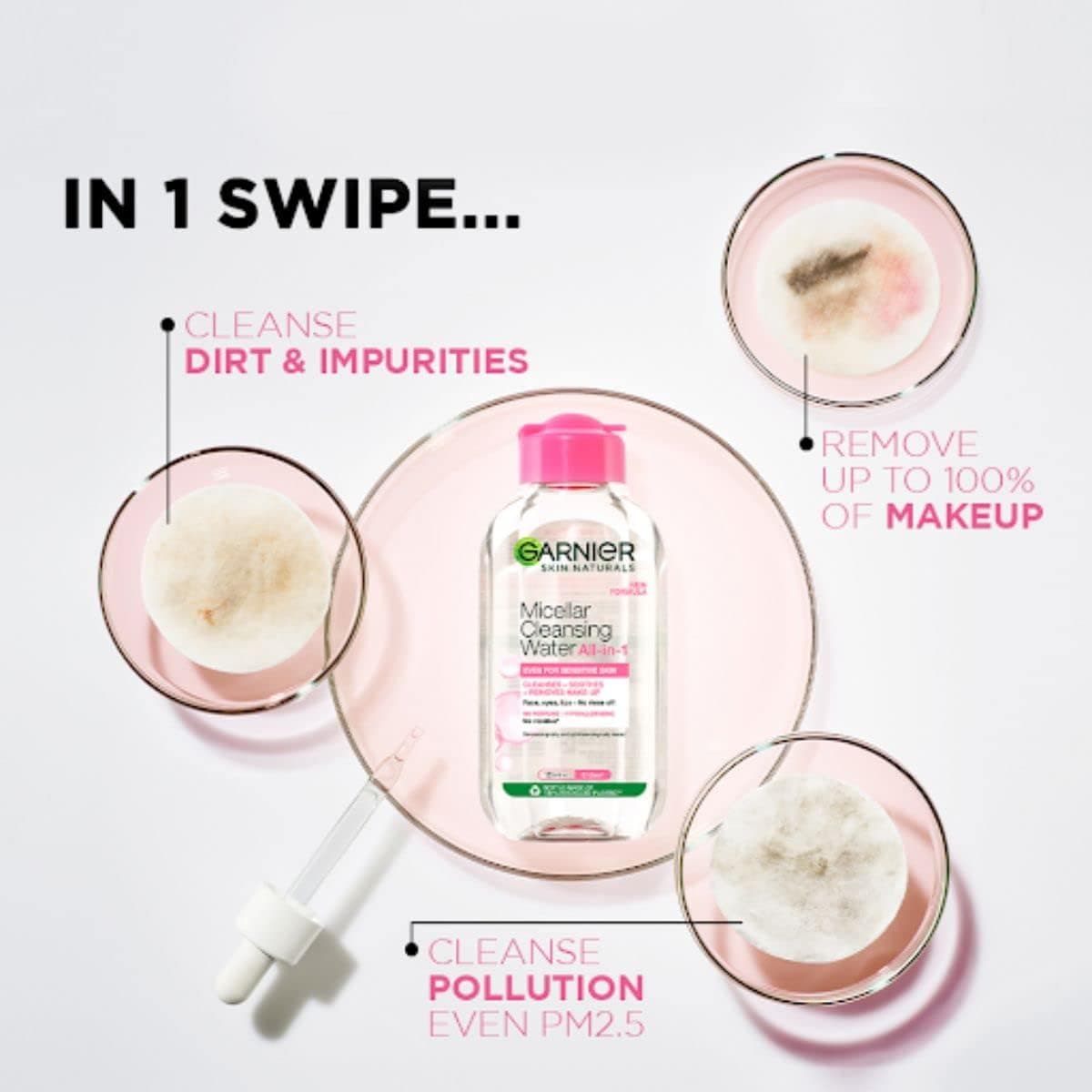 آب میسلار پاککننده Garnier Skin Naturals 400ml آب میسلار پاککننده Garnier Skin Naturals 400ml