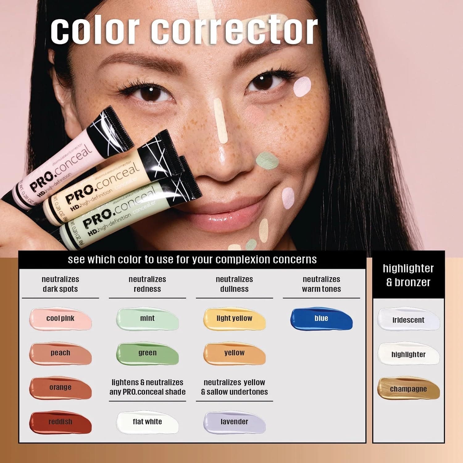 کانسیلر L.A. Girl Pro Conceal Hd رنگ نارنجی مدل GC990 8gm کانسیلر L.A. Girl Pro Conceal Hd رنگ نارنجی مدل GC990 8gm