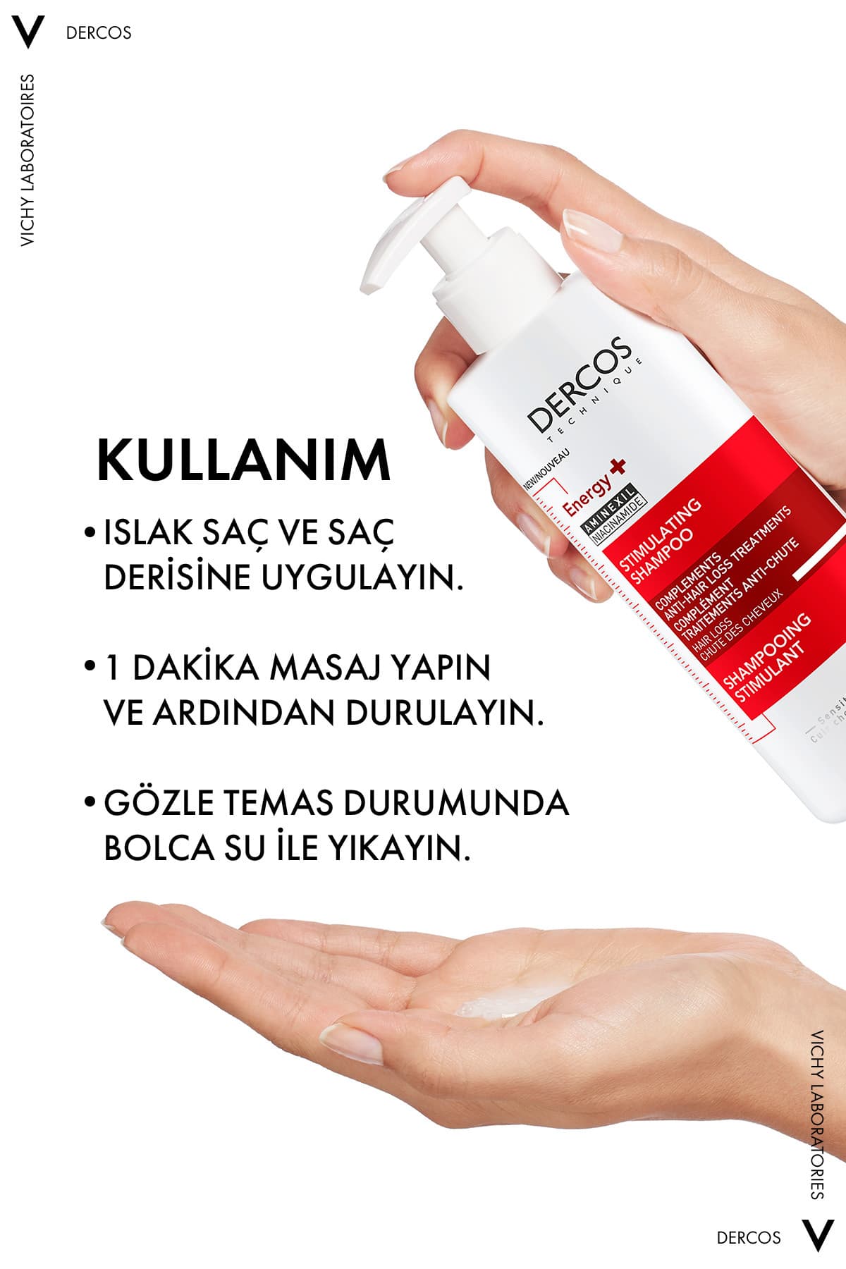 شامپو ضدریزش ناشی از شکنندگی حاوی نیاسینامید Vichy Dercos Energisant ENERGY+ 400 ml شامپو ضدریزش ناشی از شکنندگی حاوی نیاسینامید Vichy Dercos Energisant ENERGY+ 400 ml