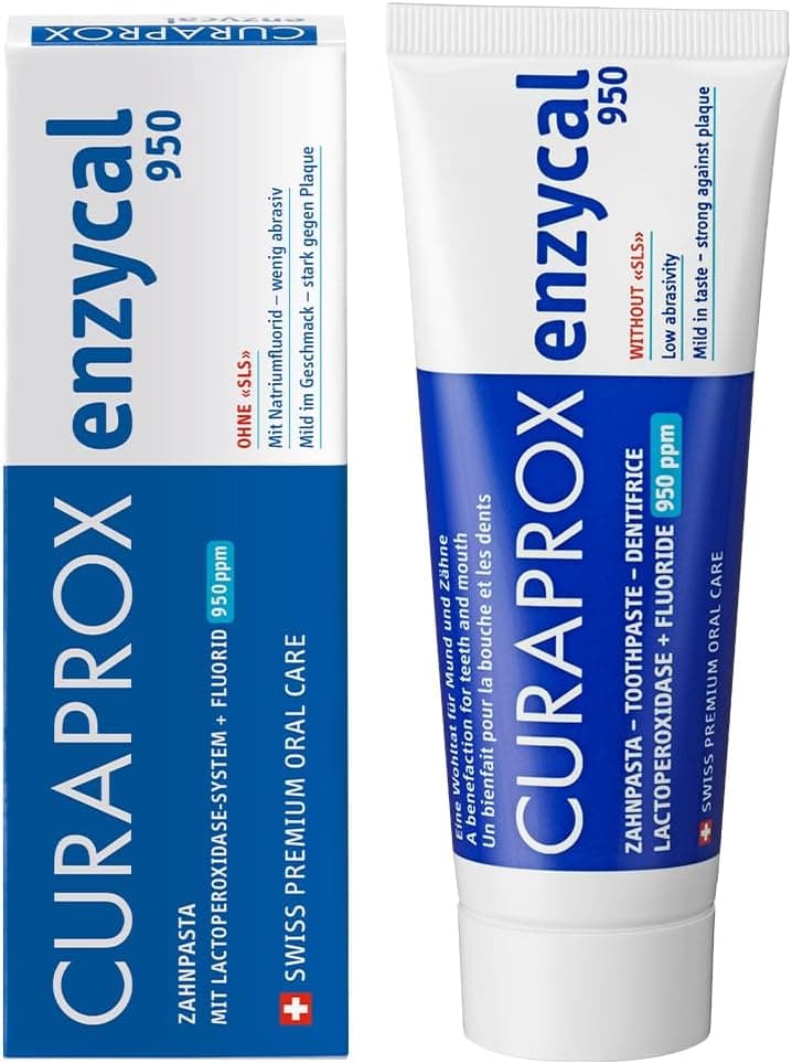 خمیر دندان Curaprox Enzycal 1450 ppm فلوراید بدون SLS 75ml خمیر دندان Curaprox Enzycal 1450 ppm فلوراید بدون SLS 75ml