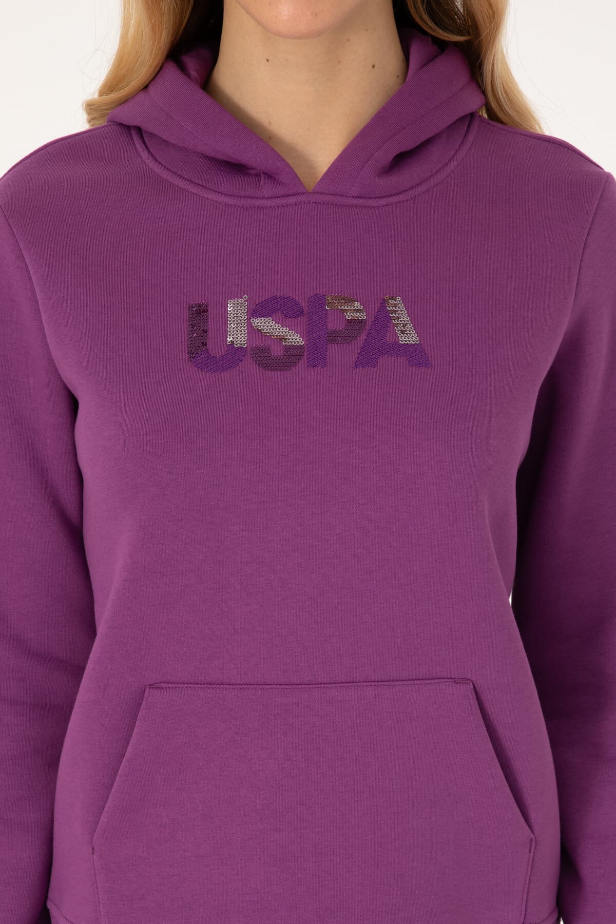 سویشرت زنانه U.S. Polo Assn. کاپشندار بنفش مدل 50307711-VR037 سویشرت زنانه U.S. Polo Assn. کاپشندار بنفش مدل 50307711-VR037