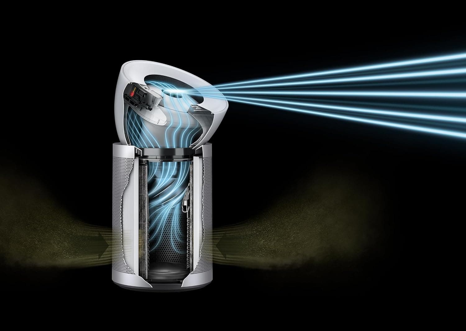 دستگاه تصفیه هوا Dyson Big+Quiet سفید نقرهای ساتن مدل BP02 دستگاه تصفیه هوا Dyson Big+Quiet سفید نقرهای ساتن مدل BP02