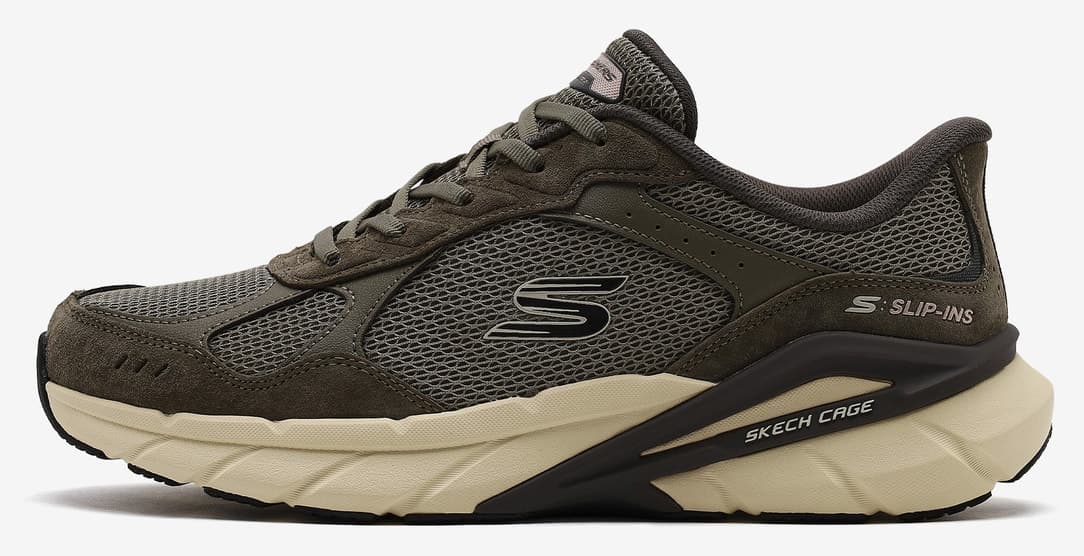 کفش ورزشی مردانه Skechers خاکی SKECH CAGE مدل 233275 OLV کفش ورزشی مردانه Skechers خاکی SKECH CAGE مدل 233275 OLV