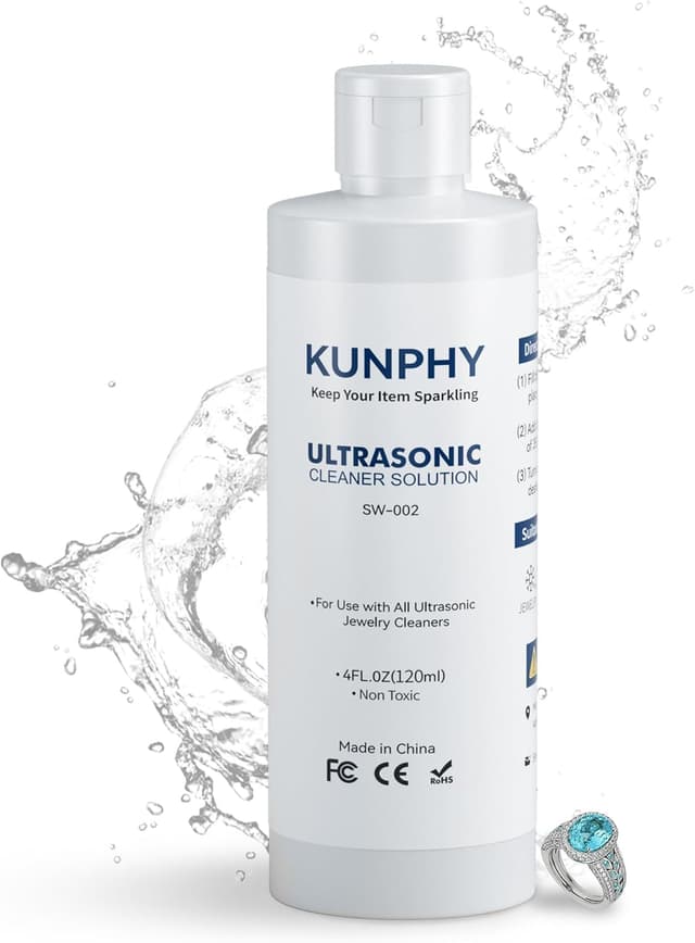 محلول تمیزکننده جواهرات kunphy برای دستگاه اولتراسونیک 4 oz(120ml) محلول تمیزکننده جواهرات kunphy برای دستگاه اولتراسونیک 4 oz(120ml)