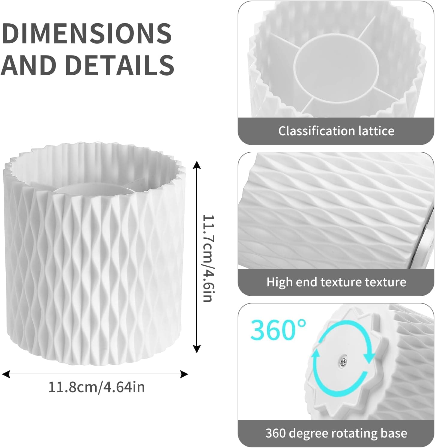 جابراشی آرایشی Imakmasion چرخشی 360° با 5 محفظه سفید جابراشی آرایشی Imakmasion چرخشی 360° با 5 محفظه سفید