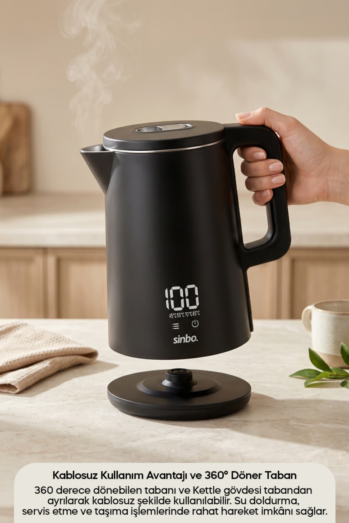 کتری برقی Sinbo دیجیتال لمسی 1.8 L با تنظیم دما مدل SK-8042 کتری برقی Sinbo دیجیتال لمسی 1.8 L با تنظیم دما مدل SK-8042