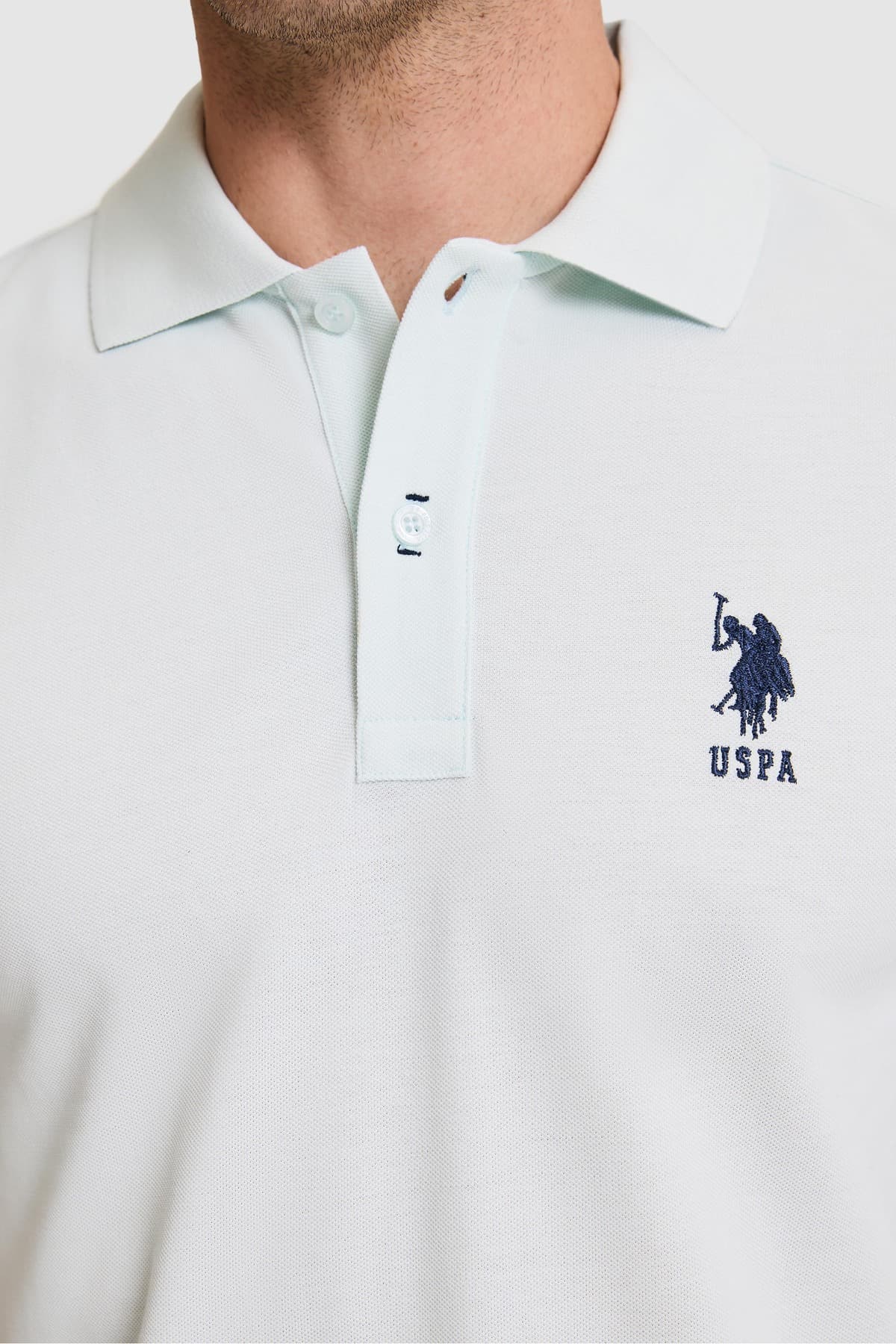 تیشرت مردانه U.S. Polo Assn. اسلیم فیت یقه پولو سبز آبی مدل 50326920-VR083 تیشرت مردانه U.S. Polo Assn. اسلیم فیت یقه پولو سبز آبی مدل 50326920-VR083