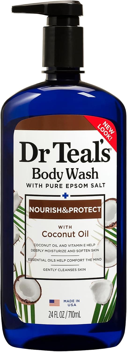 شامپو بدن Dr Teal's نمک اپسوم با روغن نارگیل 710ml شامپو بدن Dr Teal's نمک اپسوم با روغن نارگیل 710ml