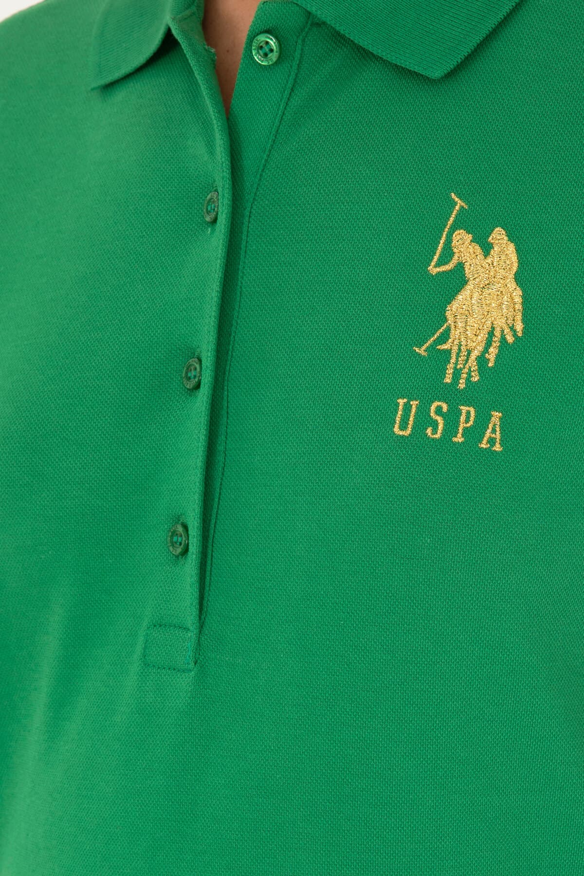 تیشرت زنانه U.S. Polo Assn. سبز یقه پولو بیسیک مدل 50280071-VR054 تیشرت زنانه U.S. Polo Assn. سبز یقه پولو بیسیک مدل 50280071-VR054