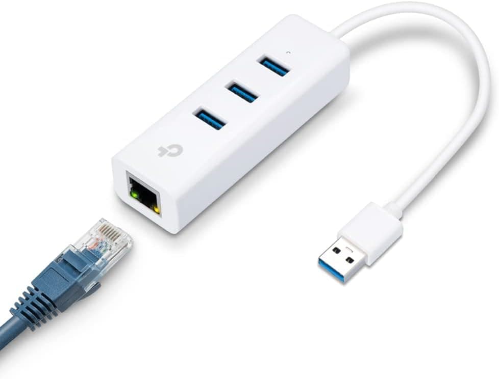 هاب USB 3.0 سه پورت TP-Link آداپتور اترنت گیگابیتی مدل UE330 سفید هاب USB 3.0 سه پورت TP-Link آداپتور اترنت گیگابیتی مدل UE330 سفید