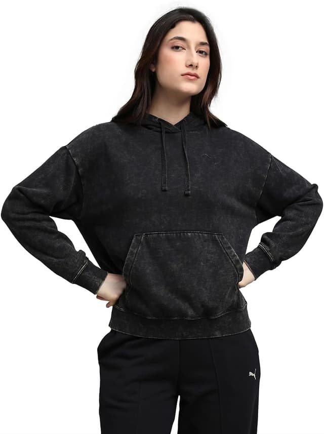 هودی زنانه PUMA Ess Elevated Wash مشکی مدل 68810301 هودی زنانه PUMA Ess Elevated Wash مشکی مدل 68810301