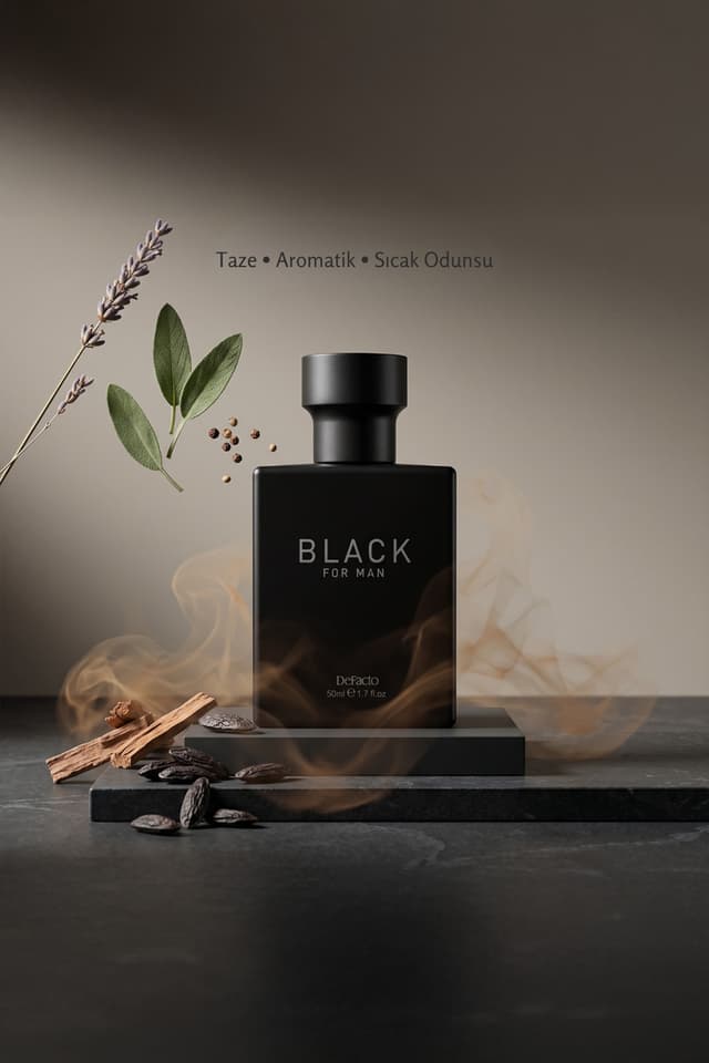 عطر مردانه Defacto Black با رایحه آروماتیک 50 ml مدل L4179AZNS عطر مردانه Defacto Black با رایحه آروماتیک 50 ml مدل L4179AZNS